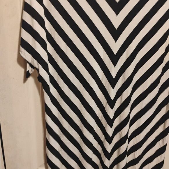 Belldini Black and White Oversized Sailor Collar Blouse - Picture 7 of 11